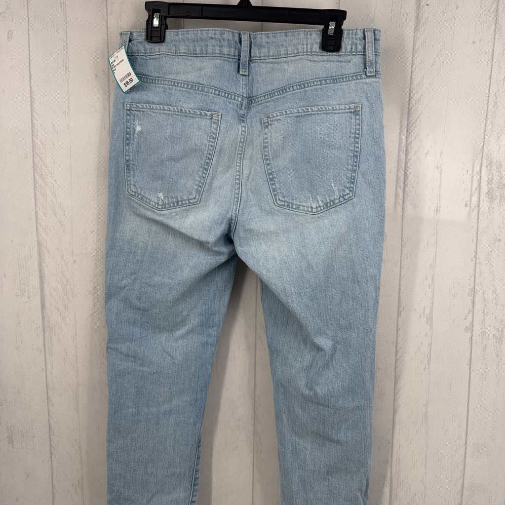8 slim boyfriend distressed jeans