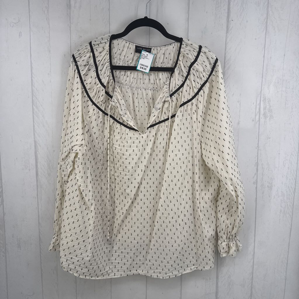 18 l/s texture v-neck top