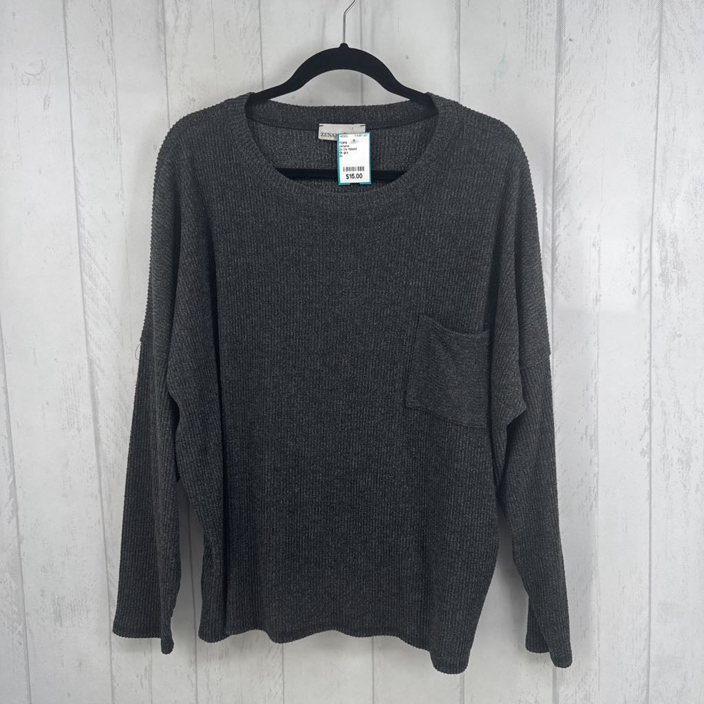 2x l/s ribbed pocket top