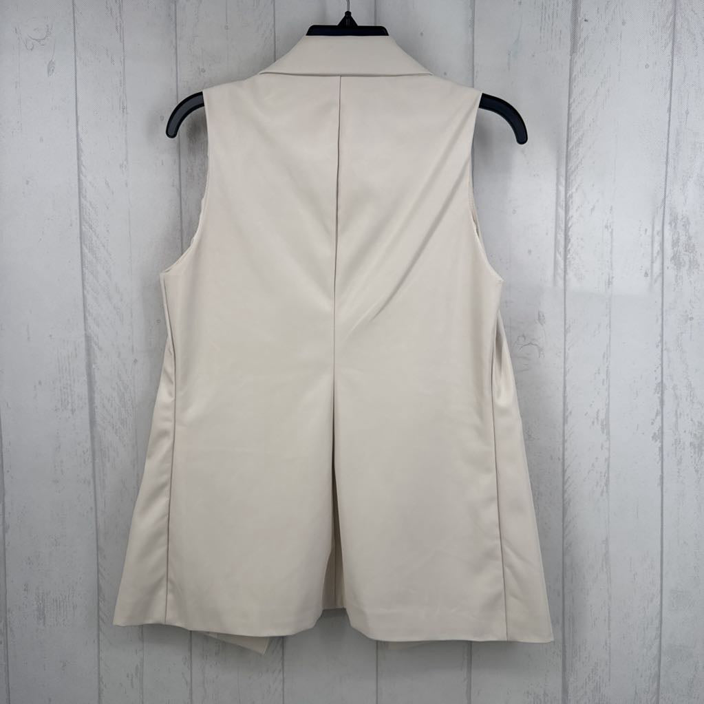 M faux leather vest