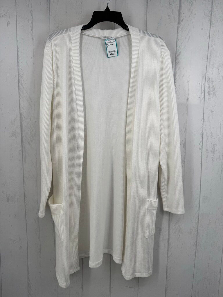 XL ribbed open front cardi
