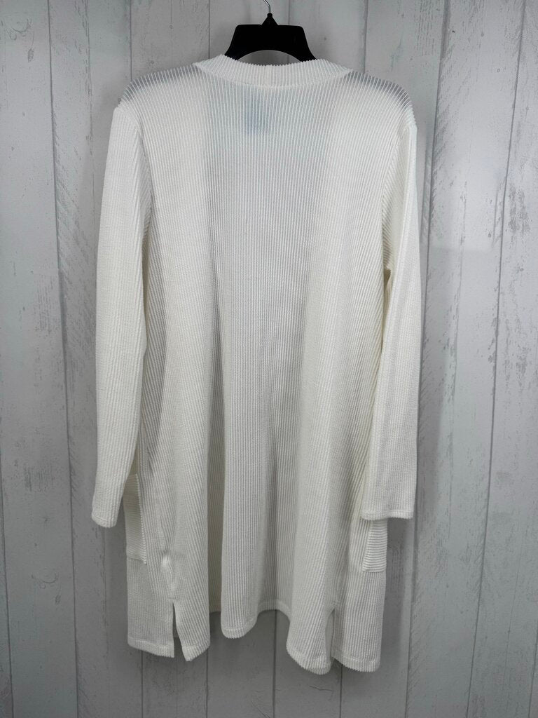 XL ribbed open front cardi
