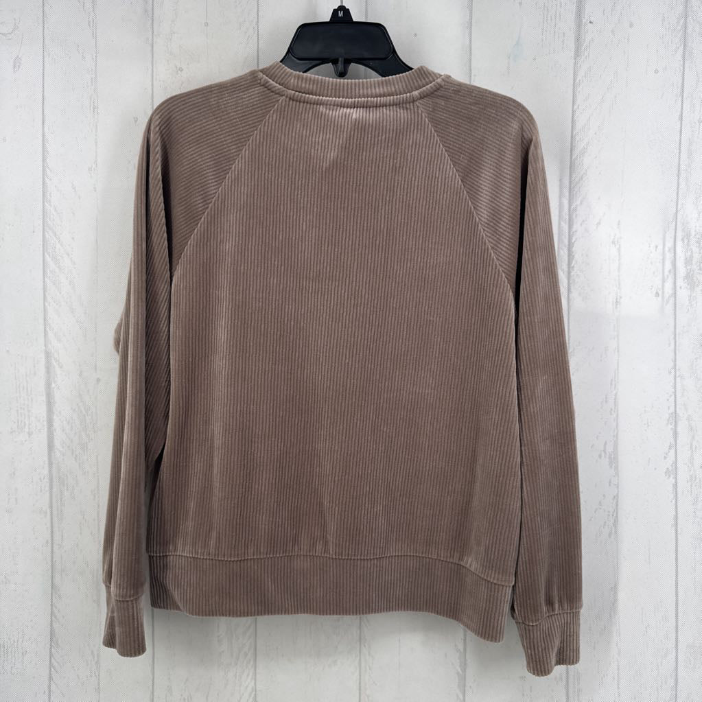XS velour ribbed l/s top