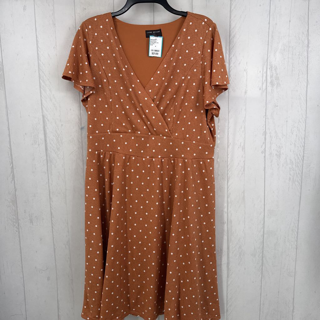 14/16 polka dot crossover s/s dress