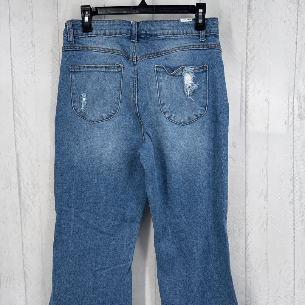 9 flare leg jeans
