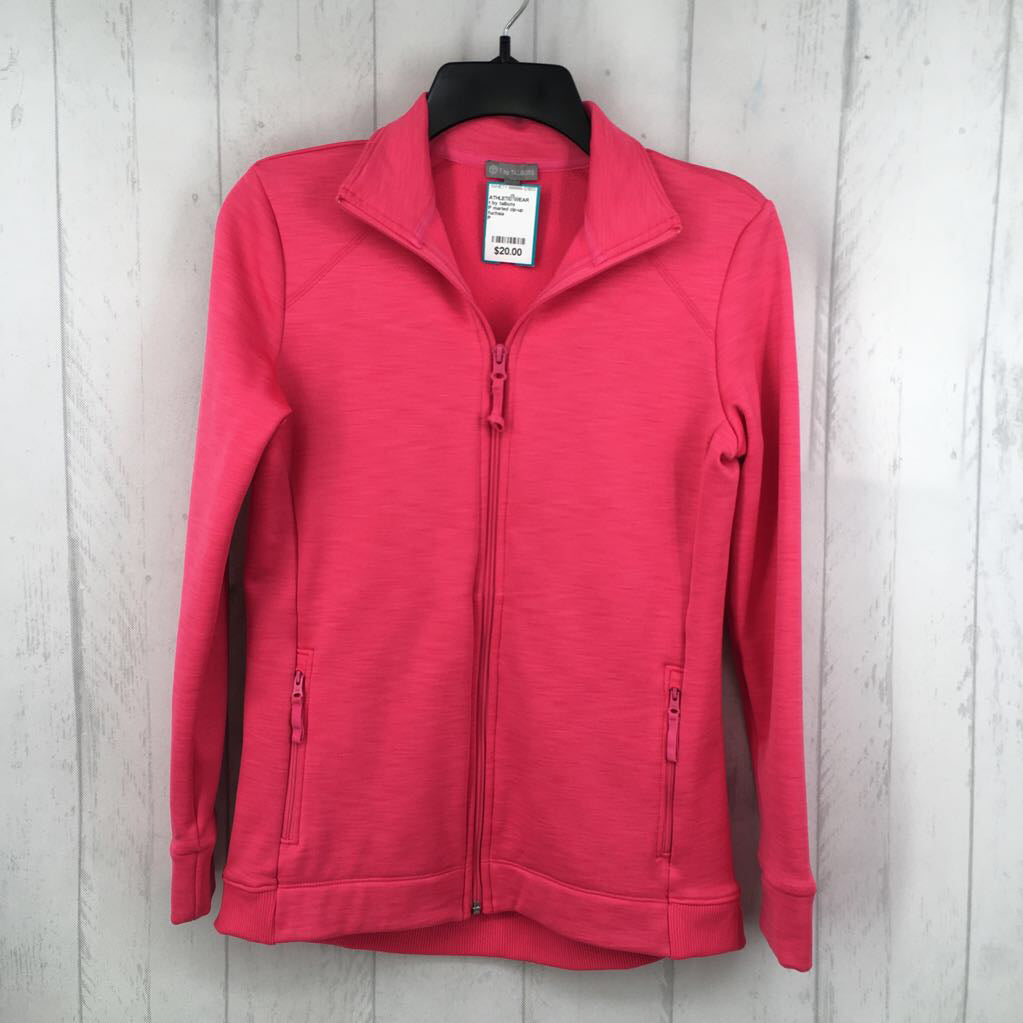 P marled zip-up jacket