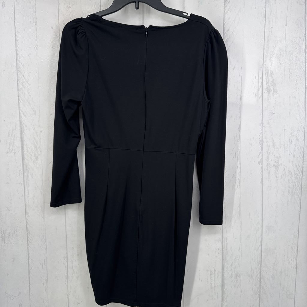 M crossover ruched l/s dress