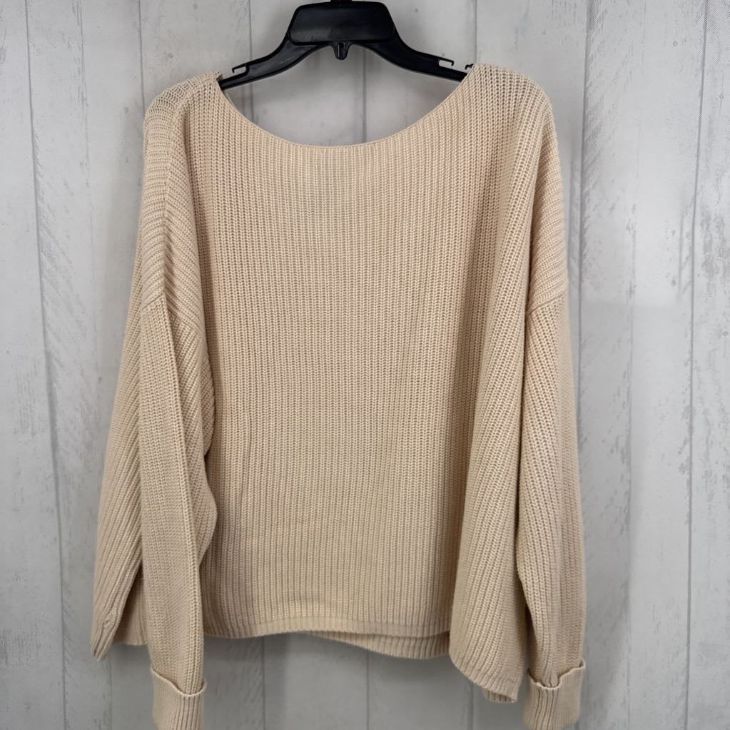 L round neck cuffed slv sweater