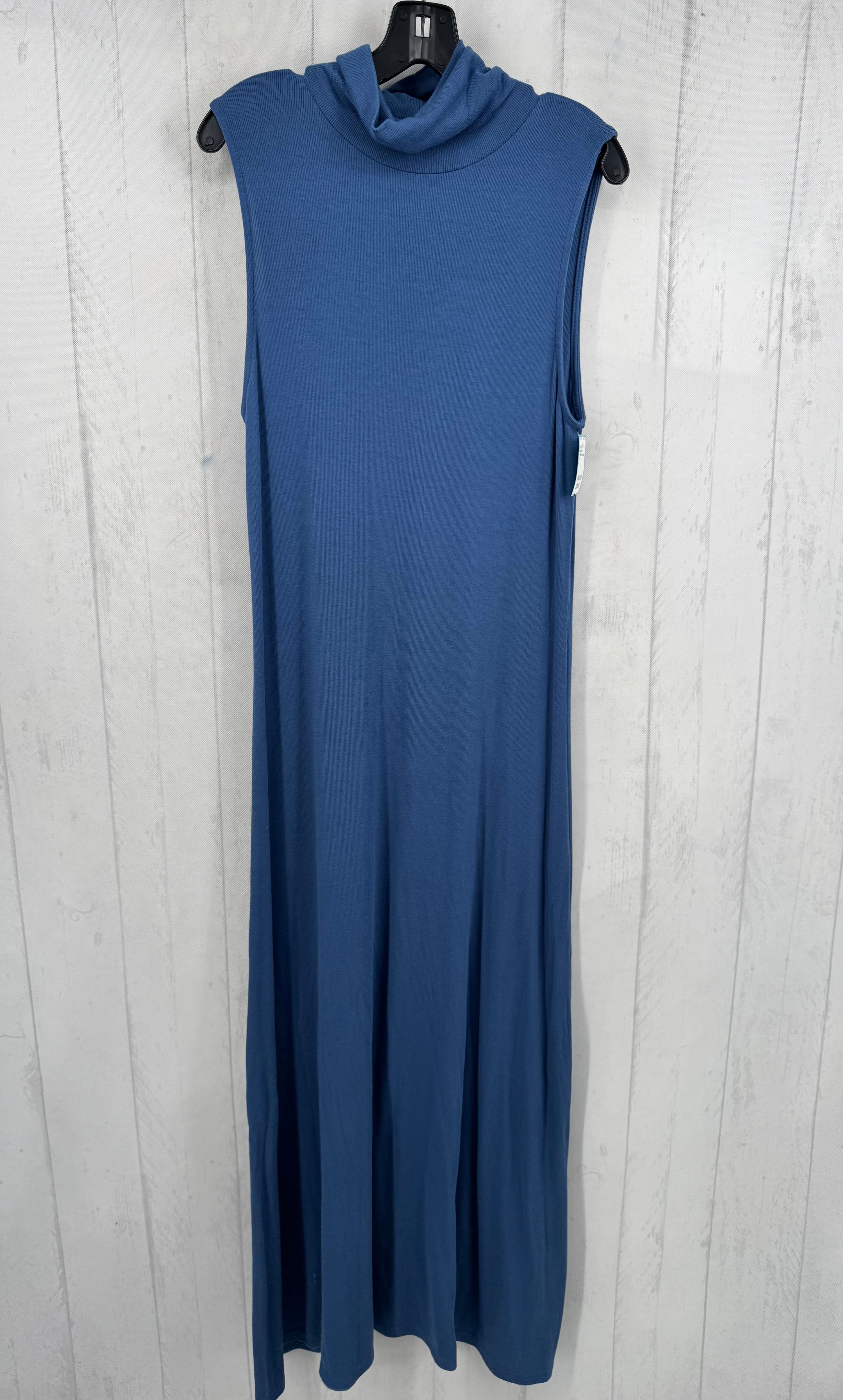 L ribbed cowl neck slvls dress