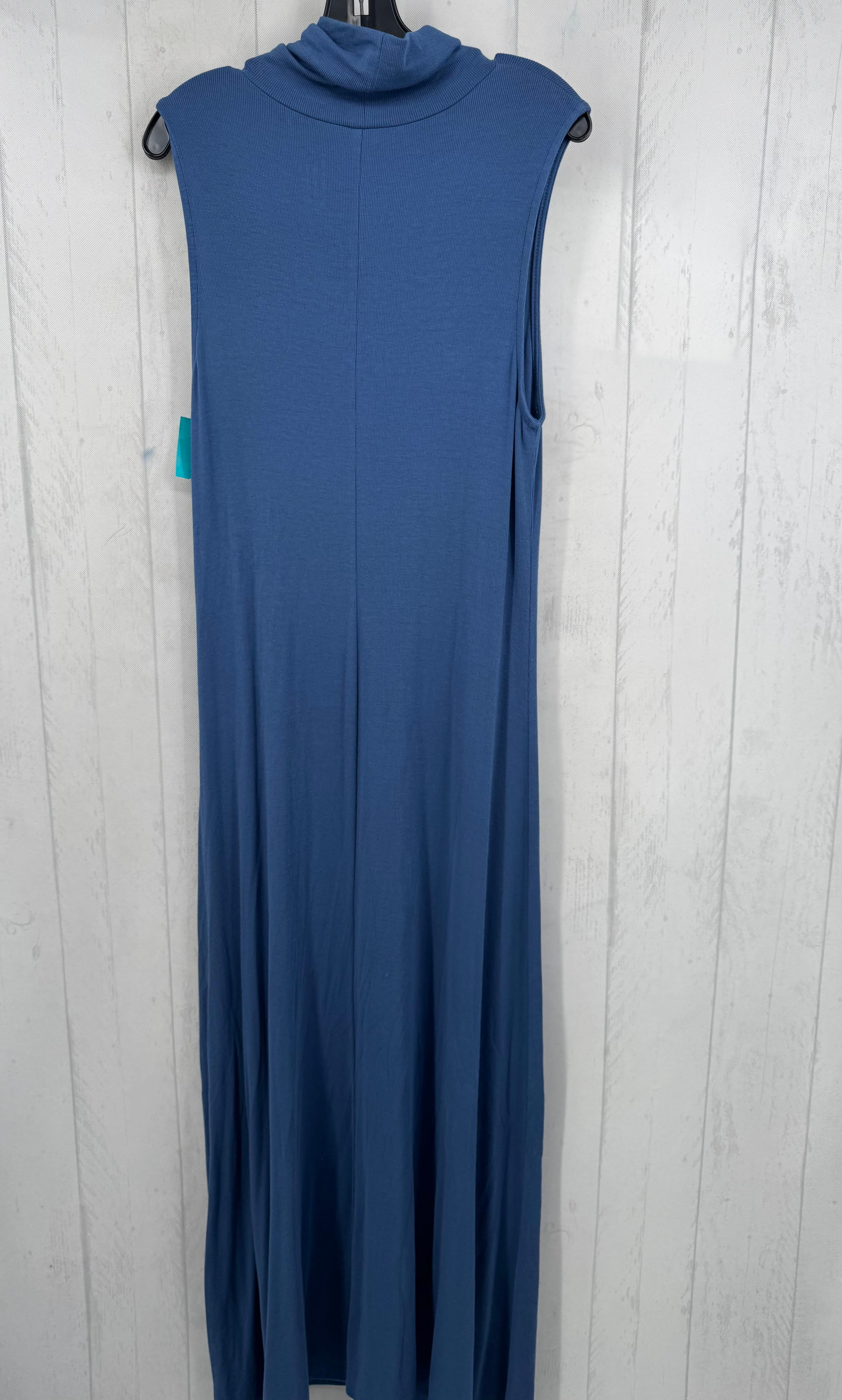 L ribbed cowl neck slvls dress