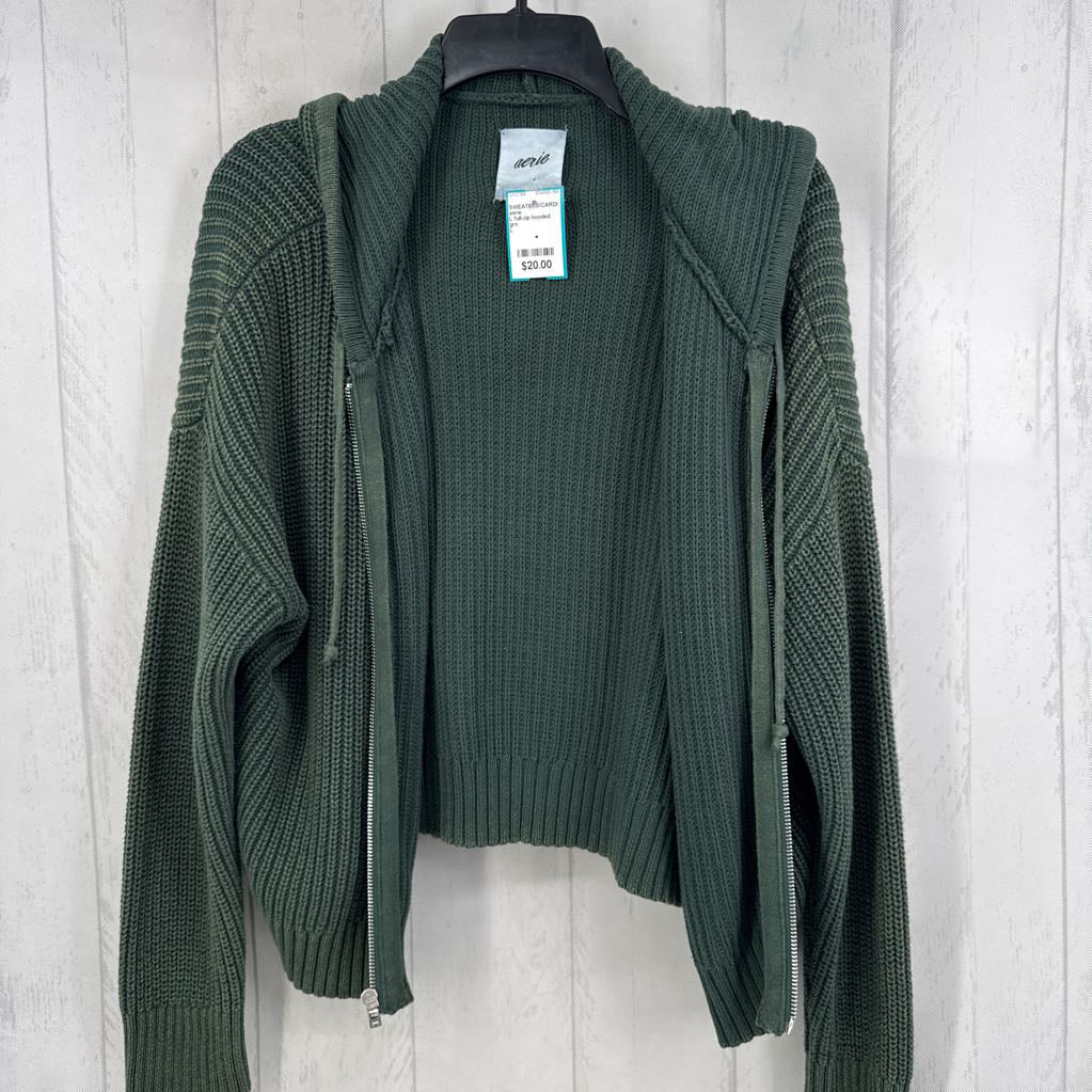 L full-zip hooded sweater