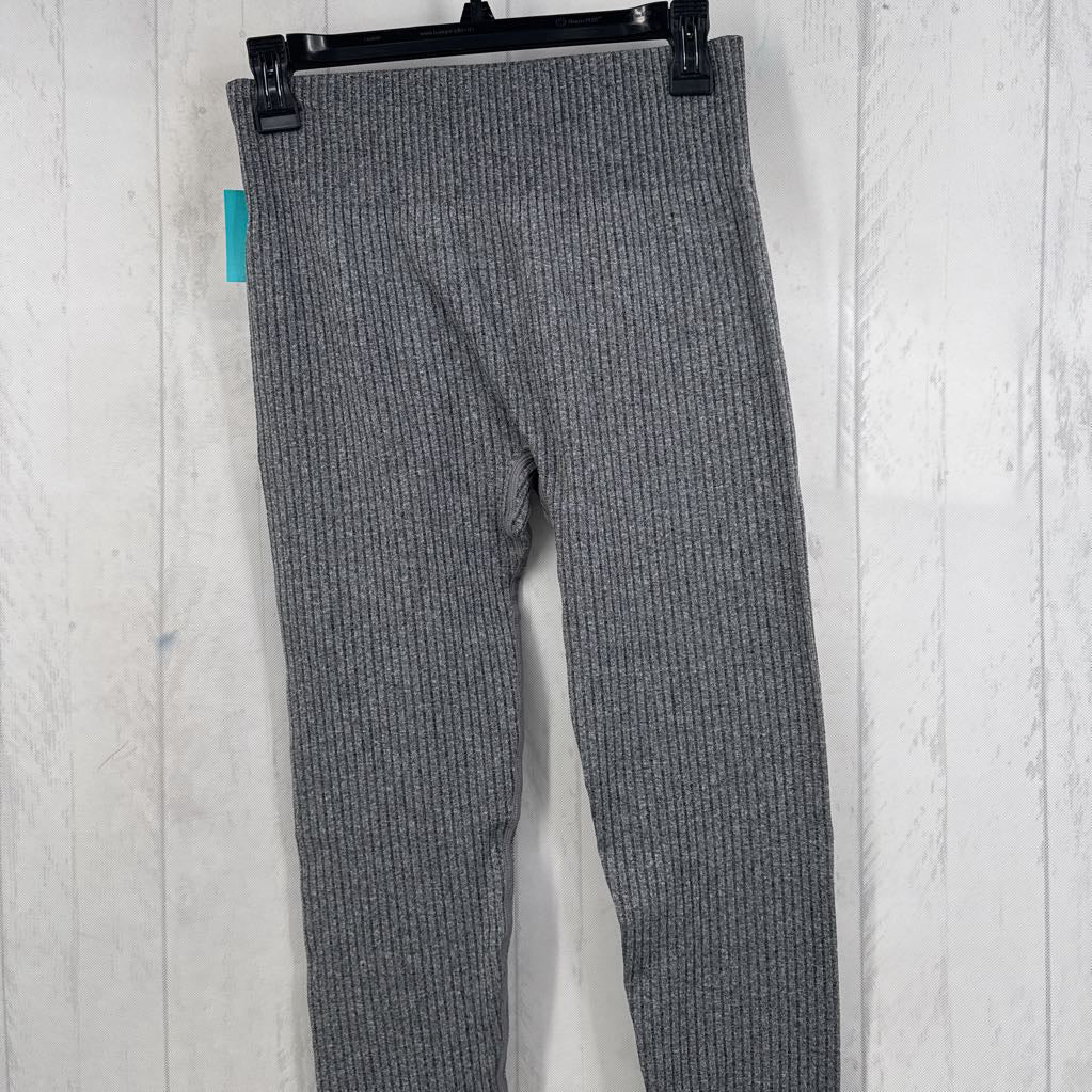 L hi-rise ribbed leggings