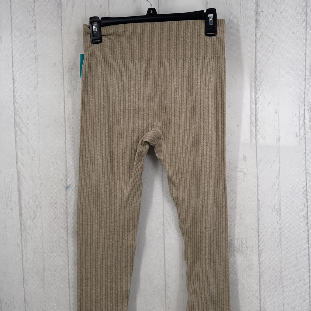 L hi-rise ribbed leggings
