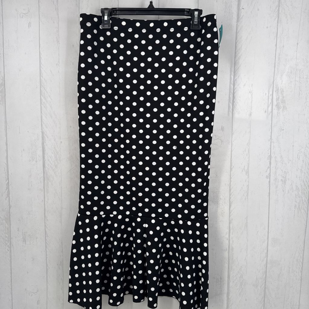 XL polka dot maxi skirt