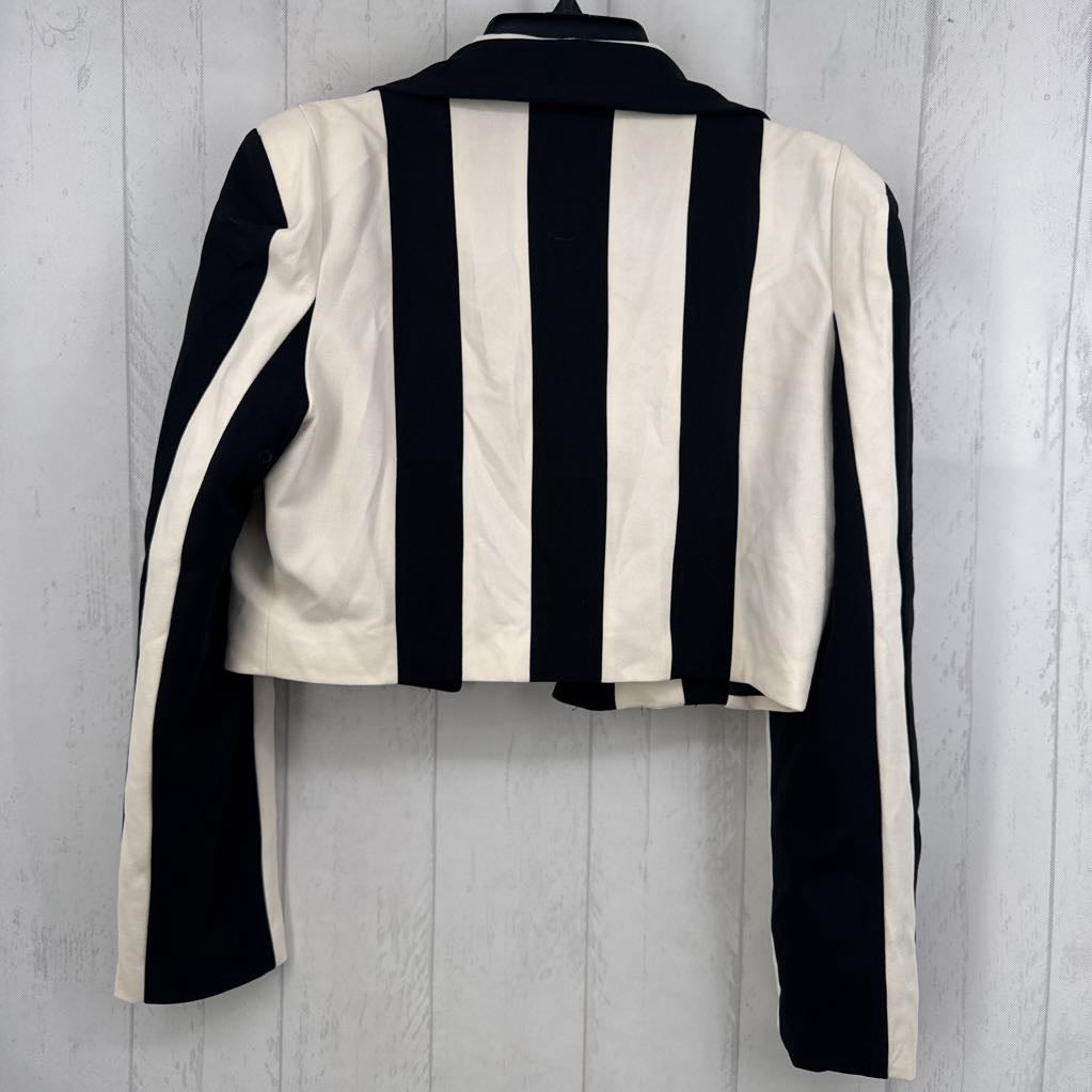 L colorblock crop blazer