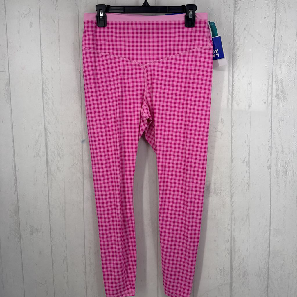 L gingham print hi-rise legging