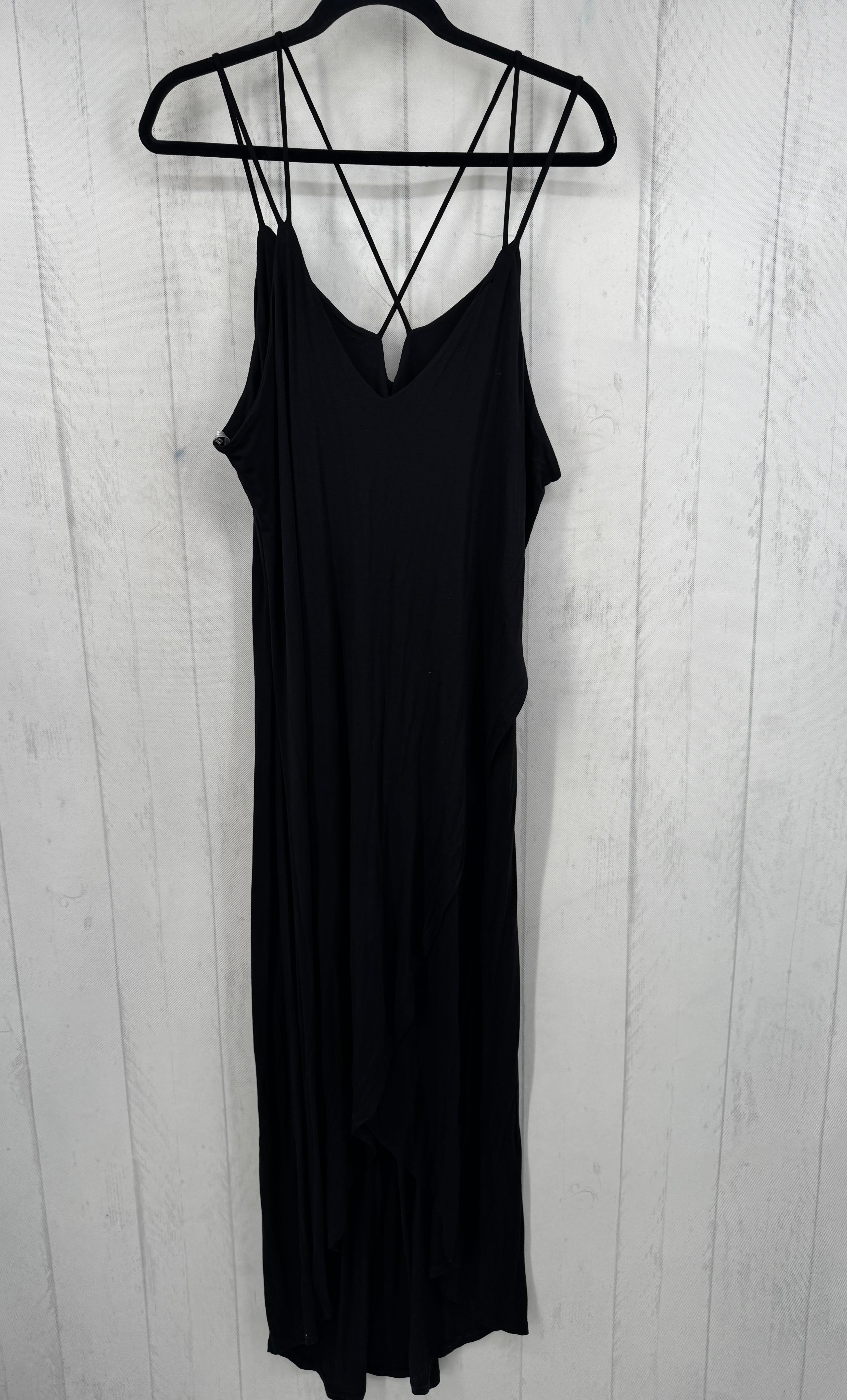 1XL v-neck criss-cross back slvls maxi dress
