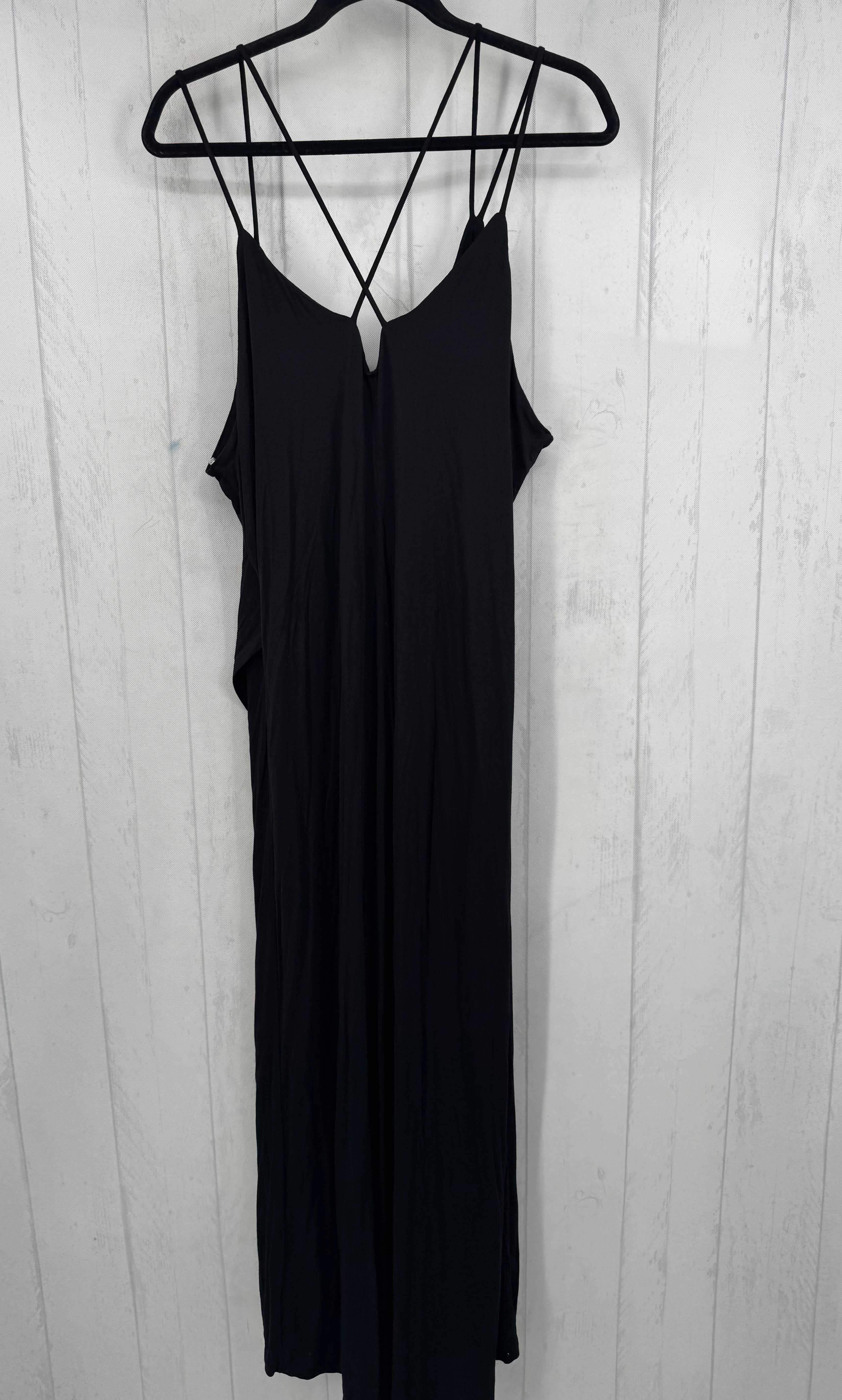 1XL v-neck criss-cross back slvls maxi dress