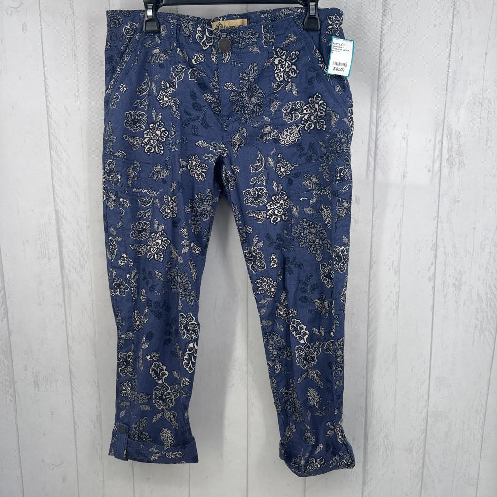 8 flo print cuffed pant