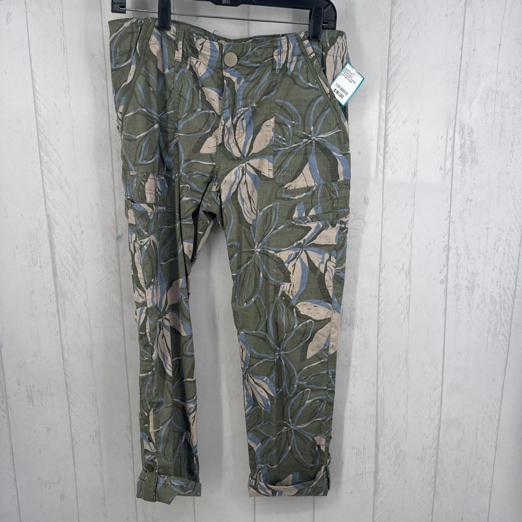 8 flo print cuffed pant
