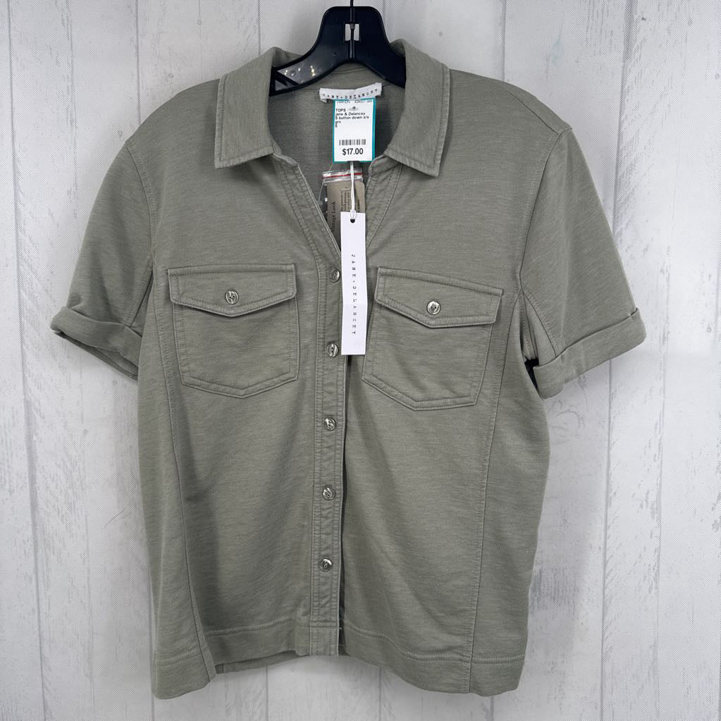 S button down s/s top