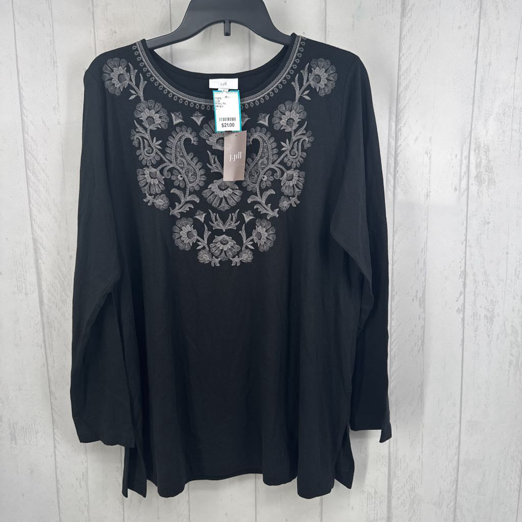 R79 L flo embroidered l/s top