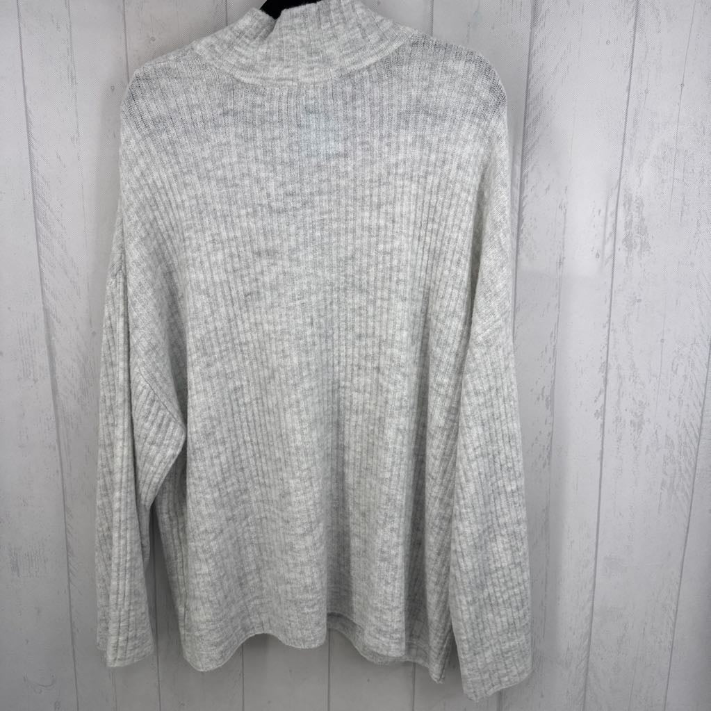 XXL ribbed 1/2 zip sweater