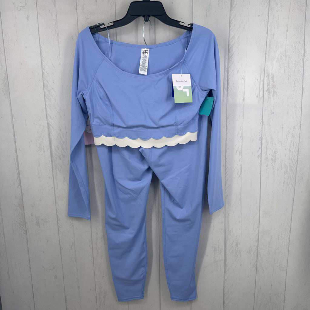 L 2pc scalloped edge 2pc set