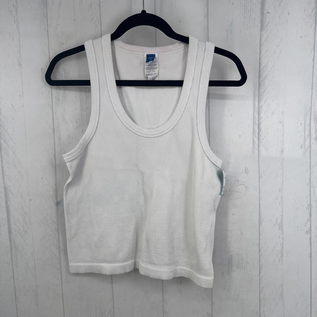 2X ribbed scoop neck tank