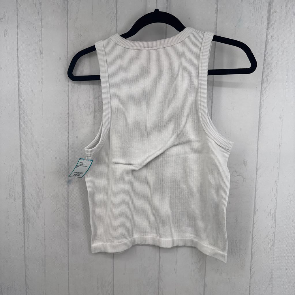 2X ribbed scoop neck tank