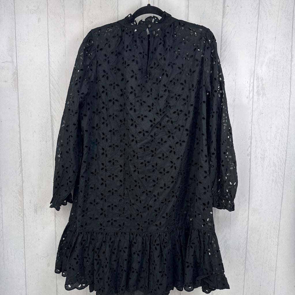 XXL 2pc l/s all over eyelet embroidered dress w/ cami