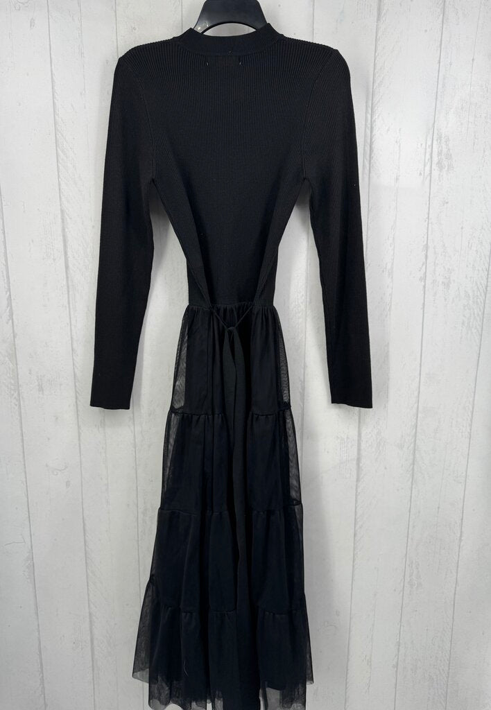 XL l/s sweater tulle maxi dress