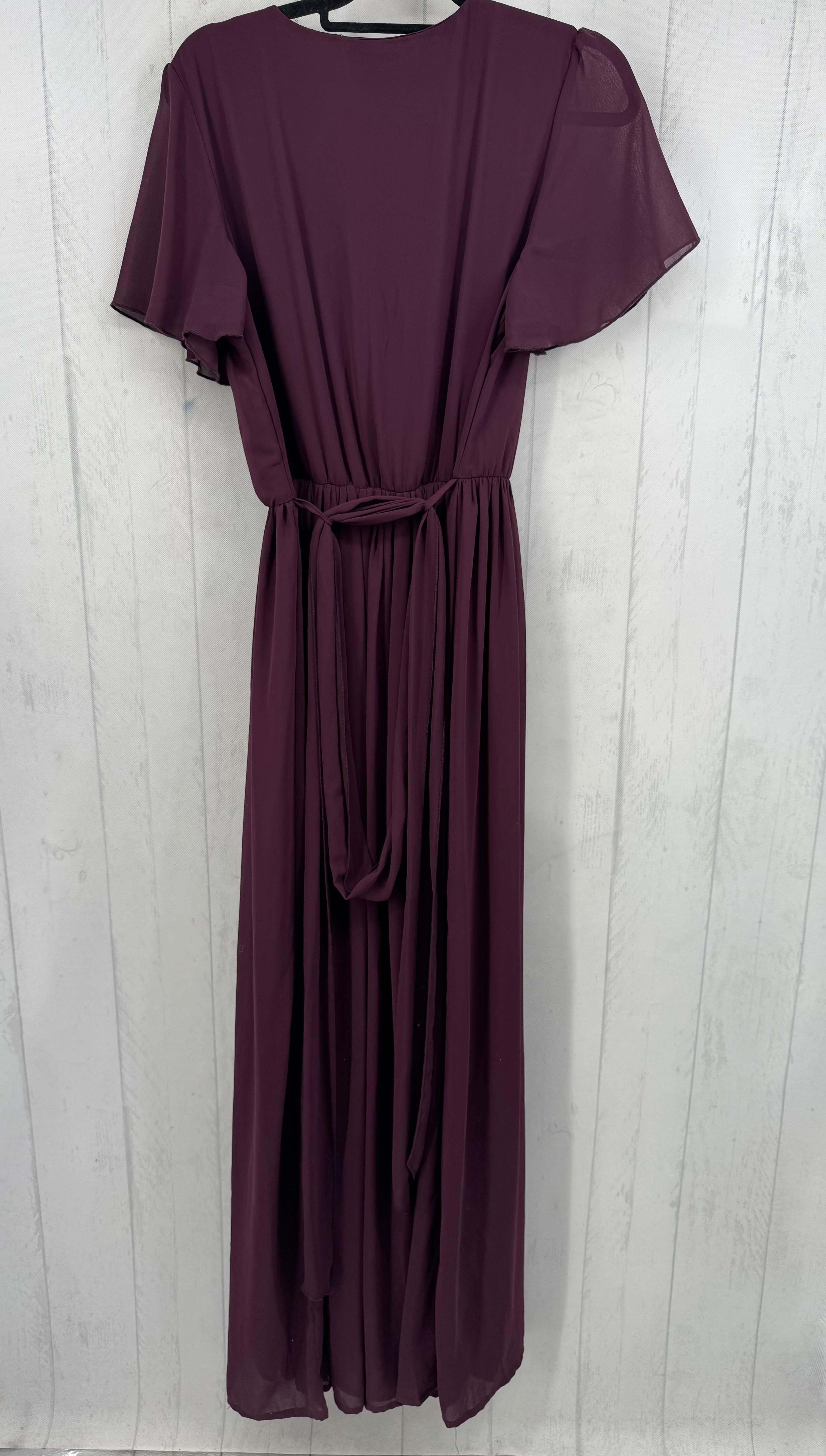 XL s/s v-neck crossover wrap maxi dress