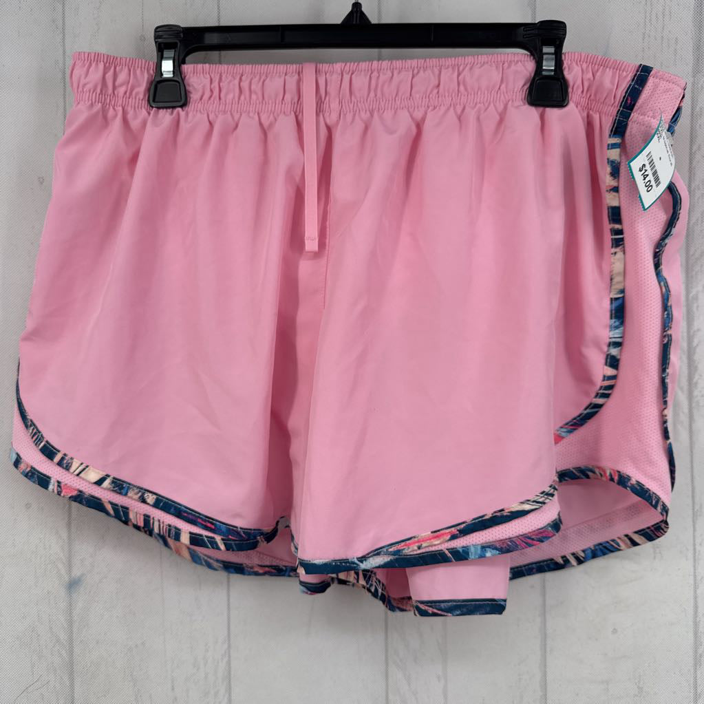 XXL tropical floral print side binding shorts