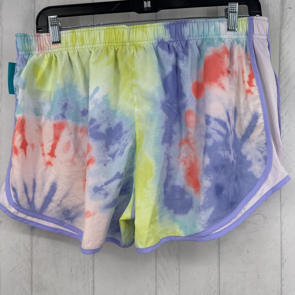 XXL tie-dye side mesh panel shorts