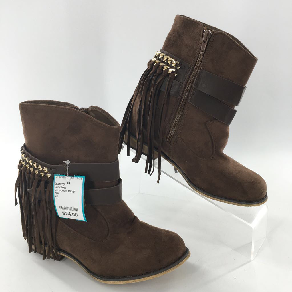 6.5 suede fringe boot