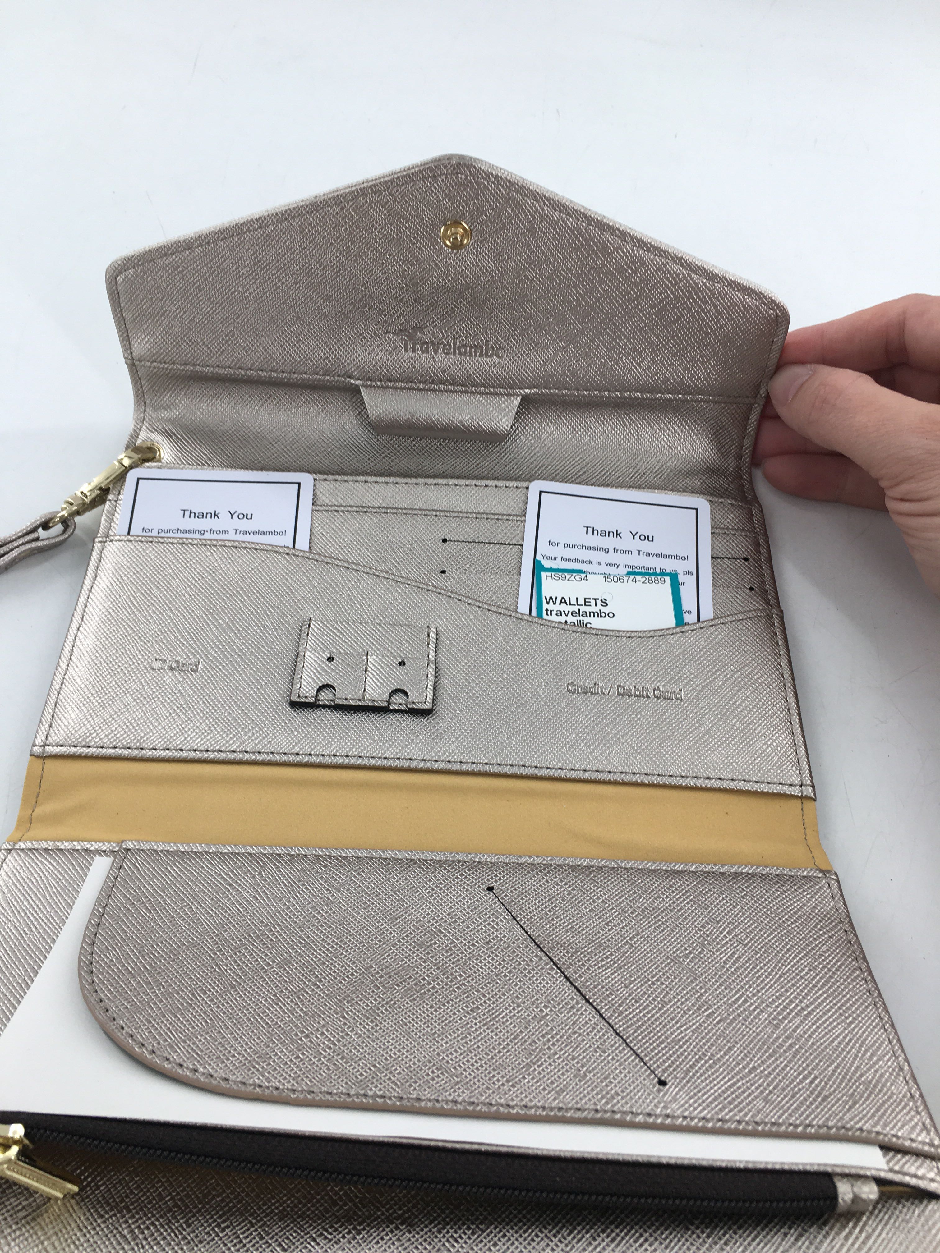 metallic wallet/wristlet