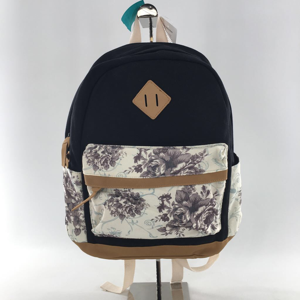 floral canvas backpack