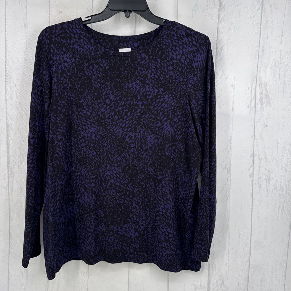 XL l/s leopard print top
