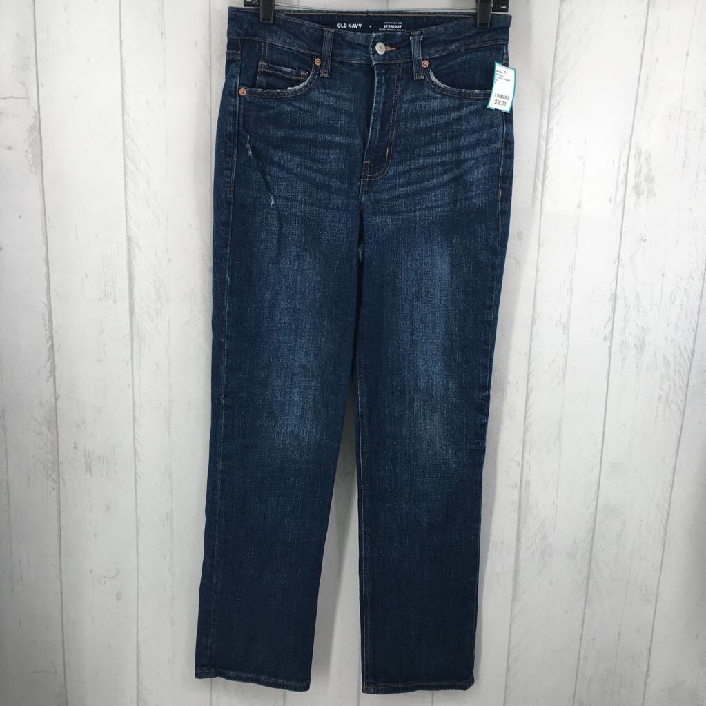 4 hi-rise straight leg jean