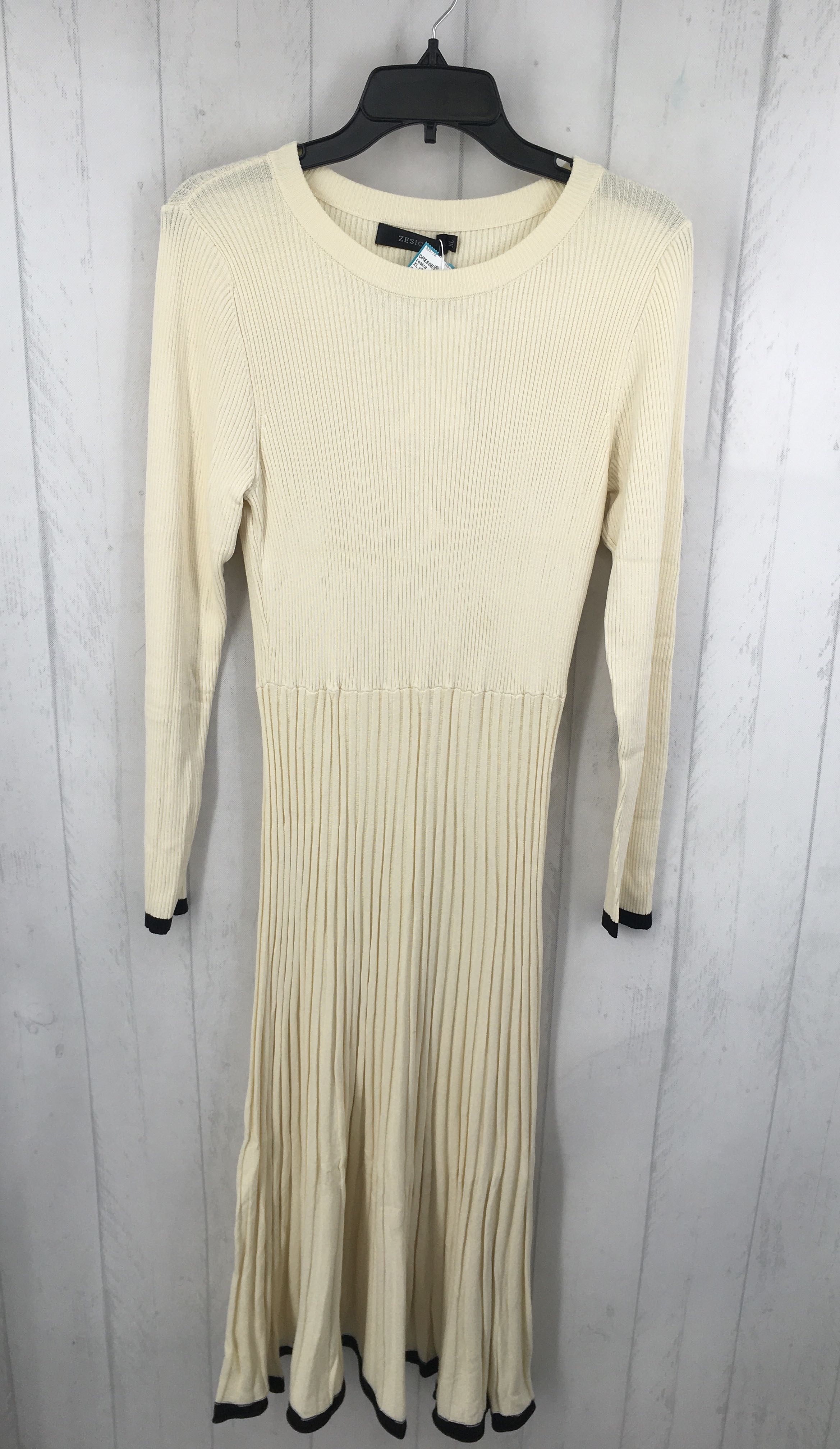 XL rib knit l/s dress