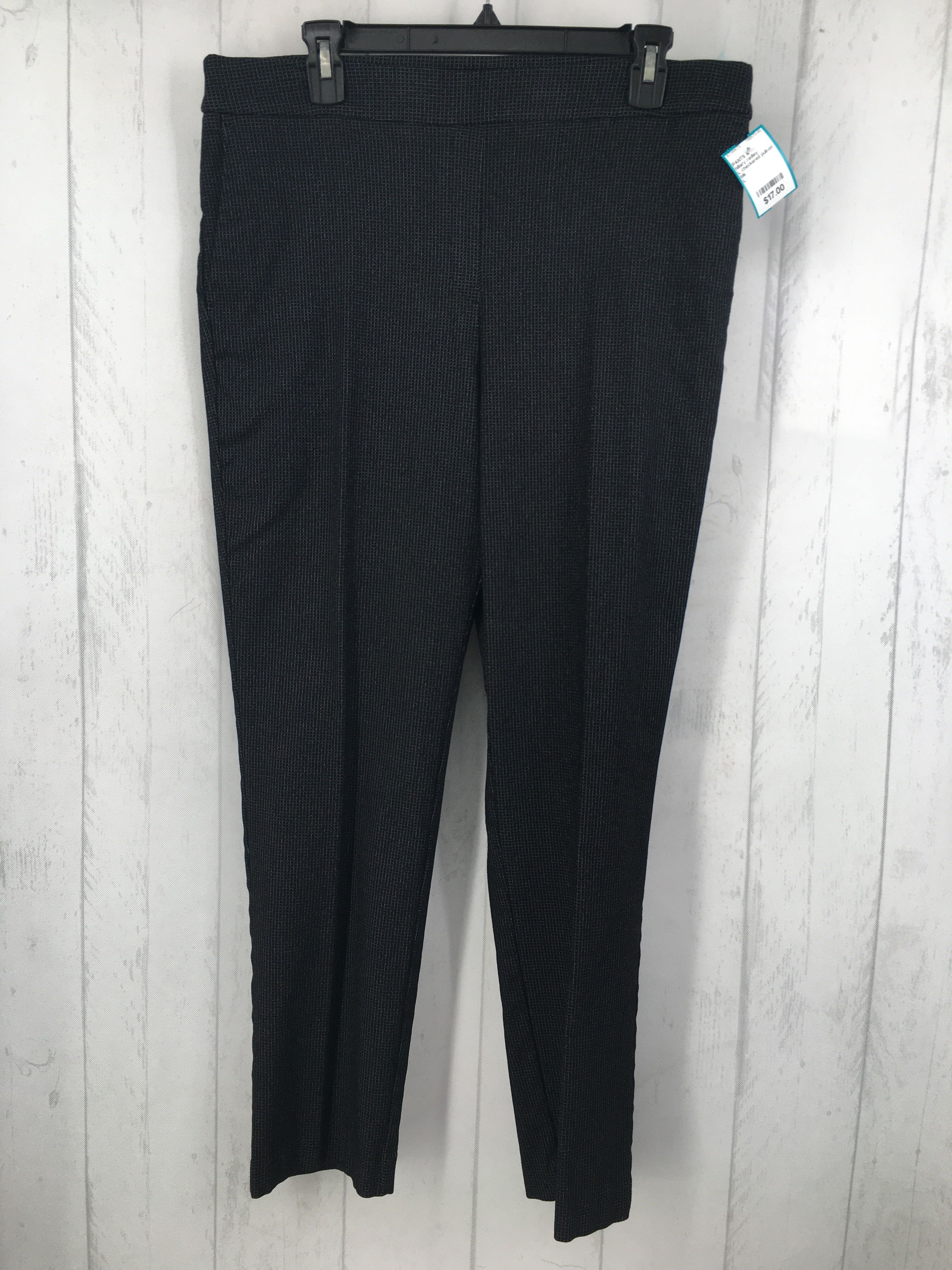 L checkered pull-on pant
