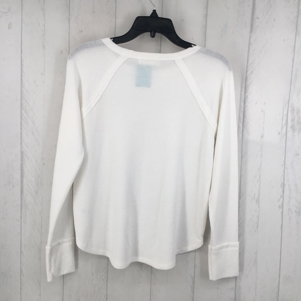 M waffle knit l/s top