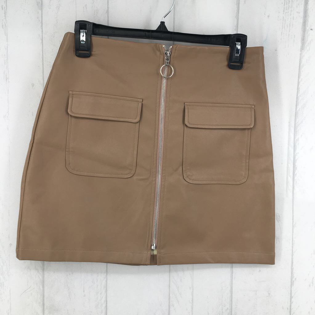 S vegan leather mini skirt