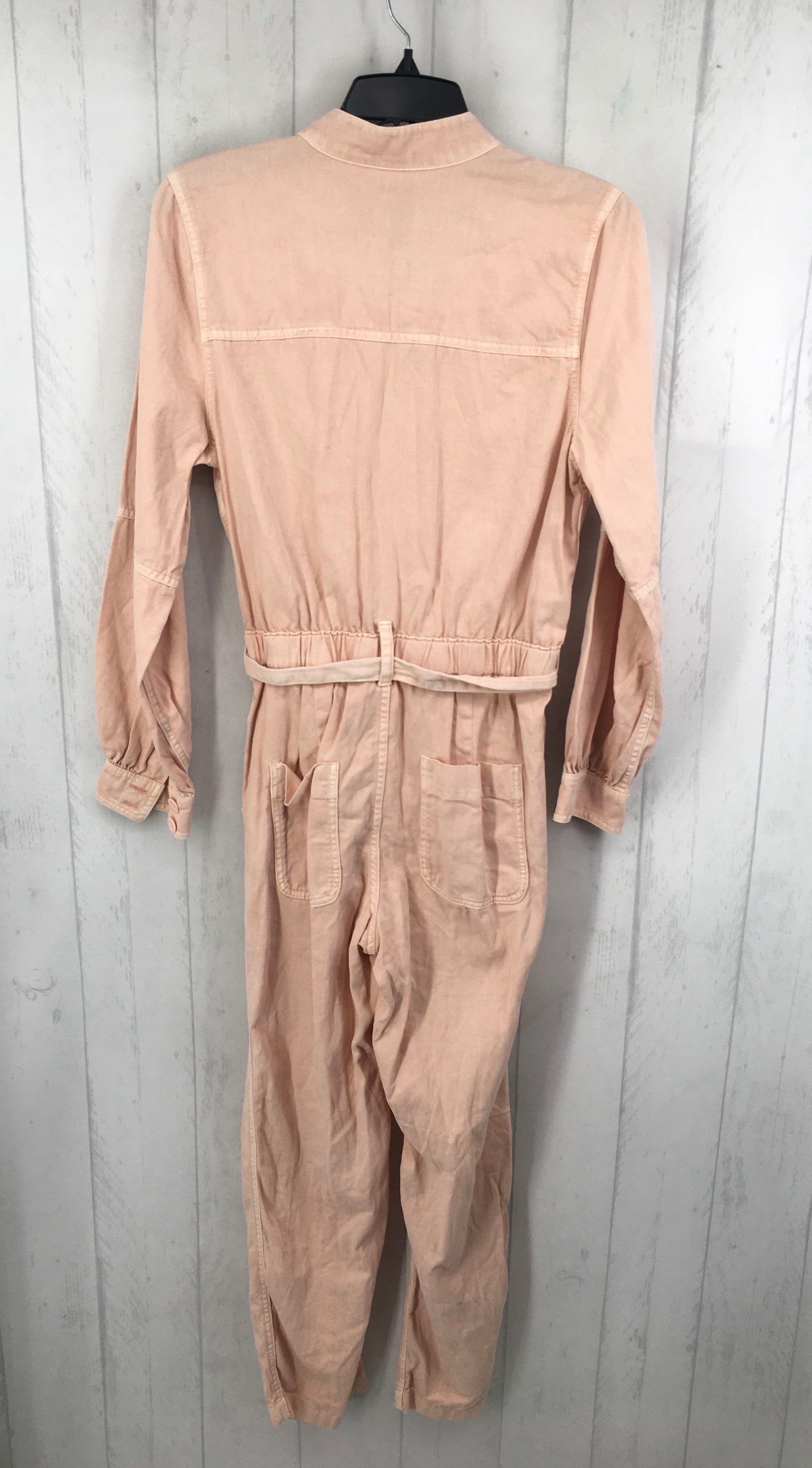 S button down belted l/s jumpsuit