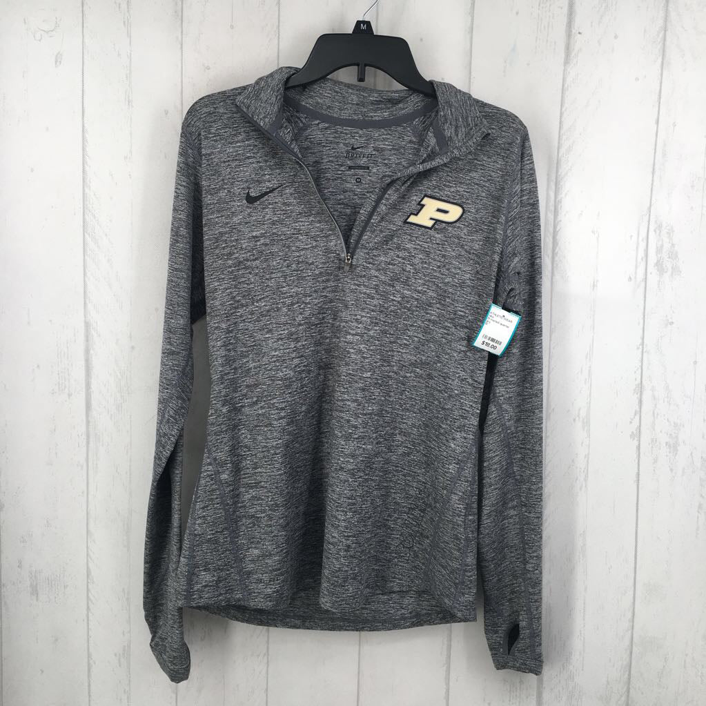 M marled quarter zip l/s pullover-purdue