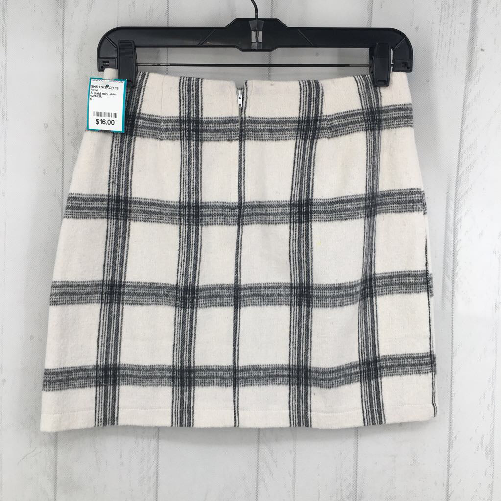 S plaid mini skirt