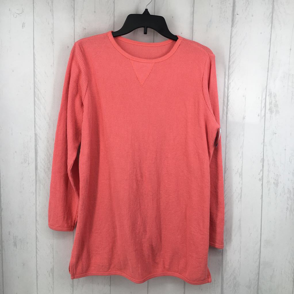 L waffle knit l/s top