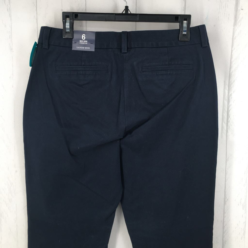 6 mid-rise straight leg chino