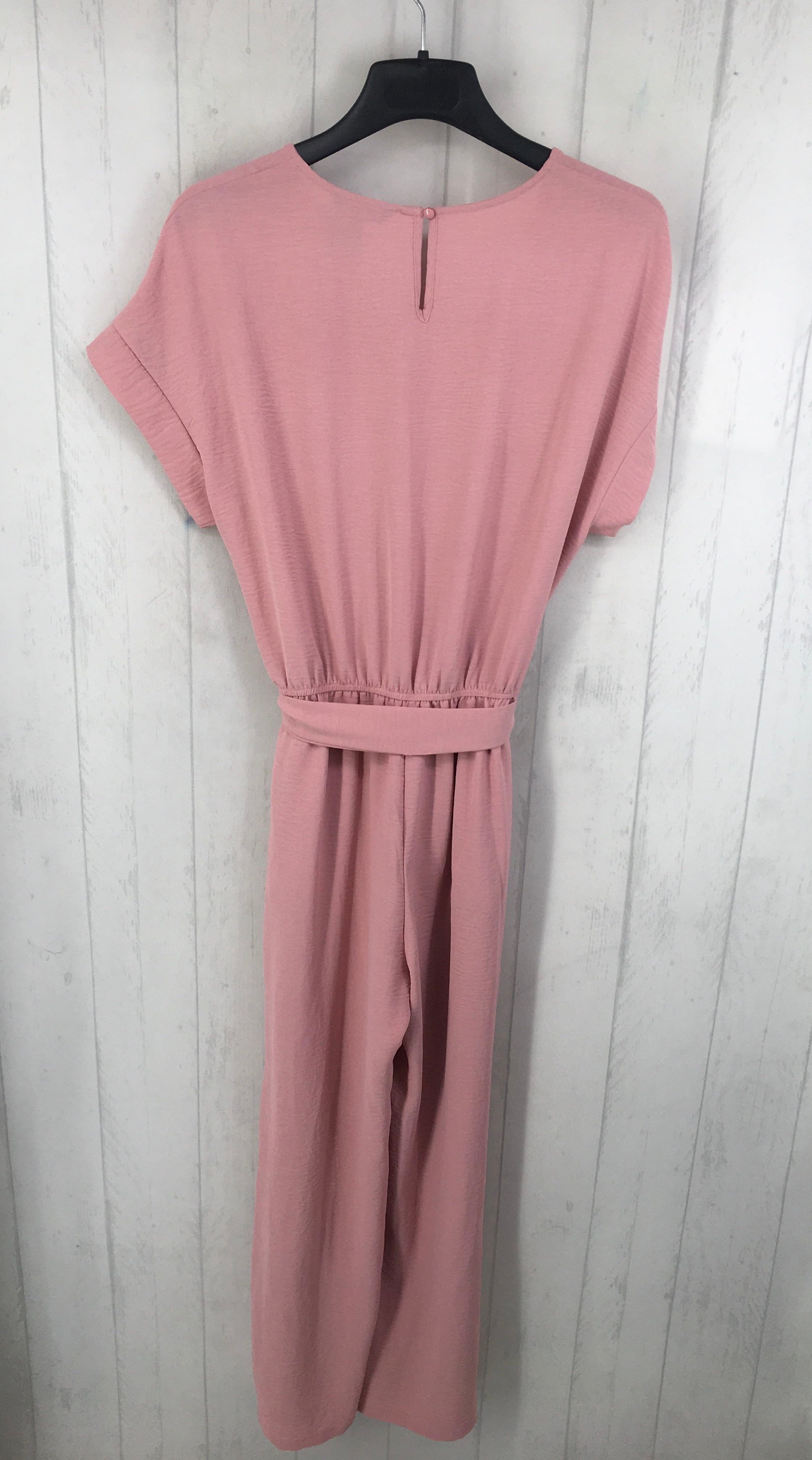 L crossover belted s/s jumpsuit
